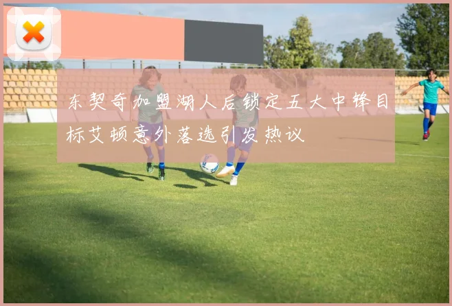 东契奇加盟湖人后锁定五大中锋目标艾顿意外落选引发热议